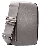 Gucci 700431 GG Embossed Sling Backpack Gray Bag