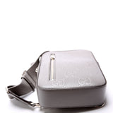 Gucci 700431 GG Embossed Sling Backpack Gray Bag