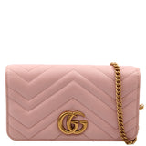 Gucci 488426 GG Marmont Mini Pink Bag