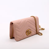 Gucci 488426 GG Marmont Mini Pink Bag