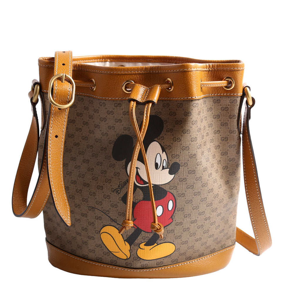 Gucci 602691 Disney Micro GG Bucket Brown Bag
