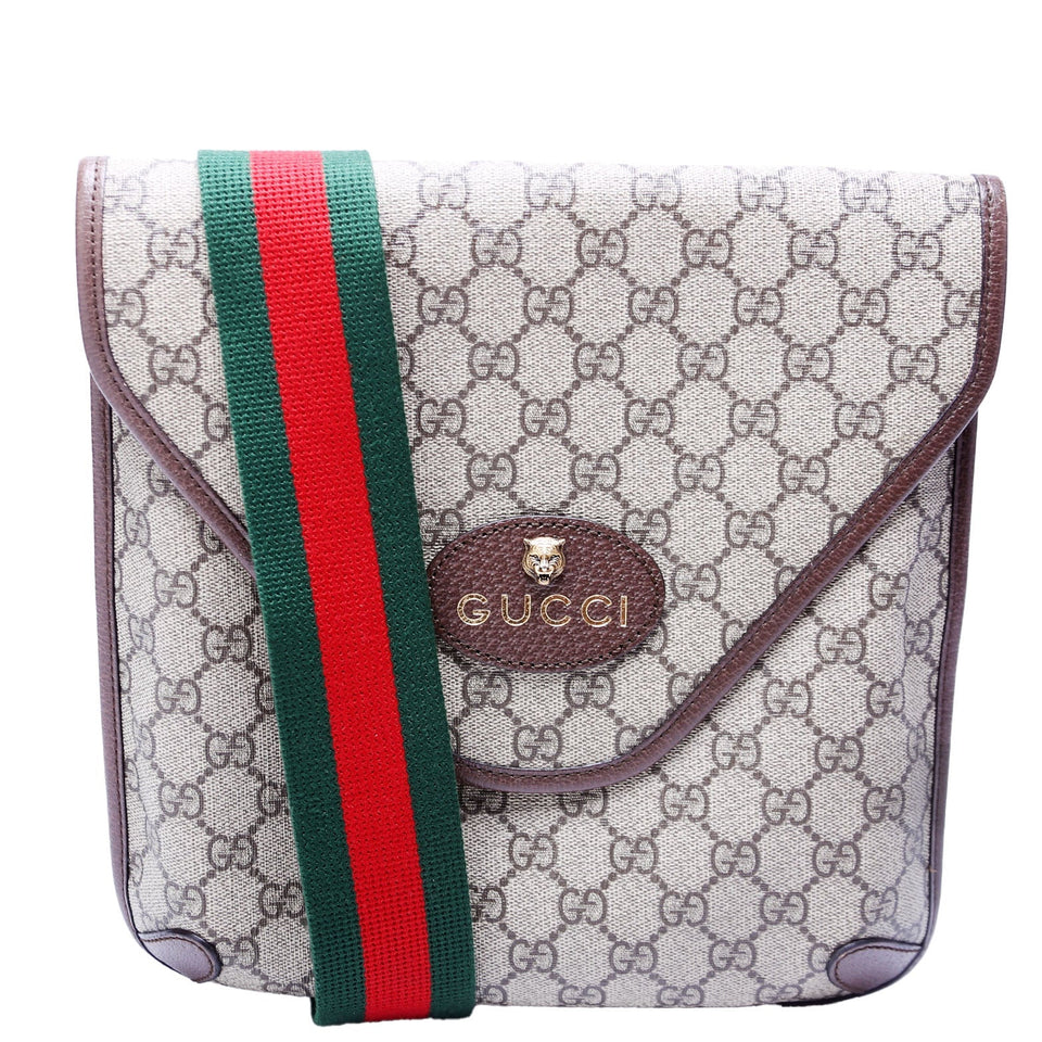 Gucci 598604 GG Supreme Neo Vintage Messenger Brown Bag