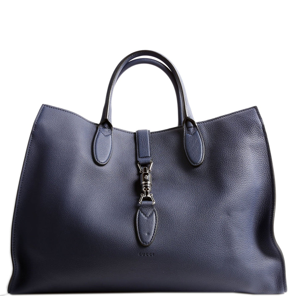 Gucci 362970 Jackie Soft Large Tote Blue Bag