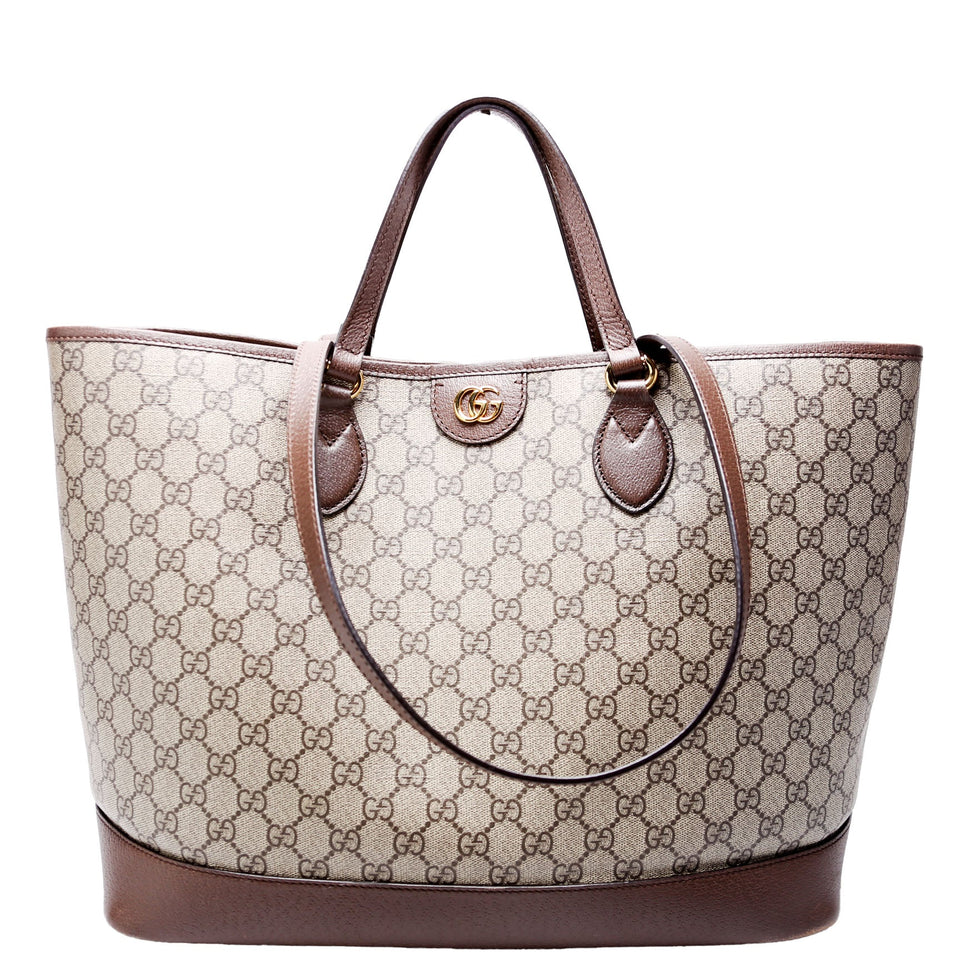 Gucci 778598 Ophidia GG Supreme Tote Large Brown Bag