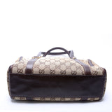 Gucci 130942 GG Canvas Small Abbey Boston Brown Bag