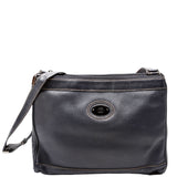 Gucci 001 110 Interlocking G Calfskin Shoulder Vintage Navy Bag