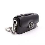 Gucci 760194 Petite GG Mini Calfskin Shoulder Black Bag