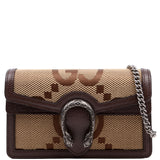 Gucci 476432 Dionysus Jumbo GG Super Mini Brown Bag