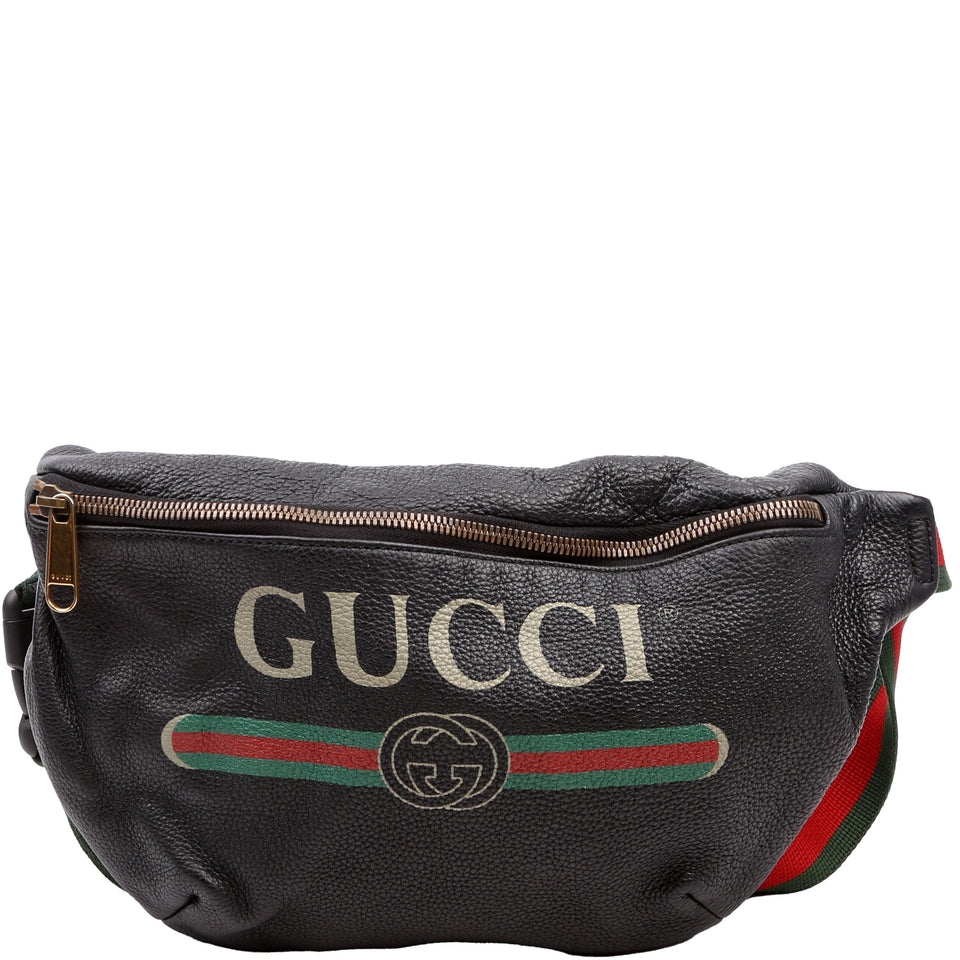 Gucci 493869 Retro Belt Medium Black Bag