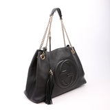 Gucci 536196 Soho Chain Tote Newer Black Bag