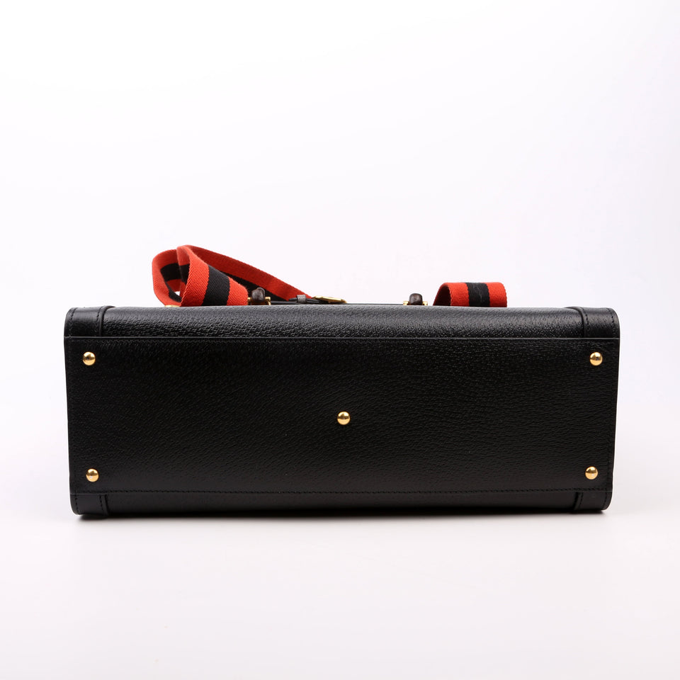 Gucci 678842 Diana Tote Leather Medium Black Bag