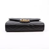 Gucci 474575 Marmont Chain Wallet Black Bag