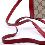 Gucci 625615 Horsebit 1955 GG Supreme Mini Red Bag