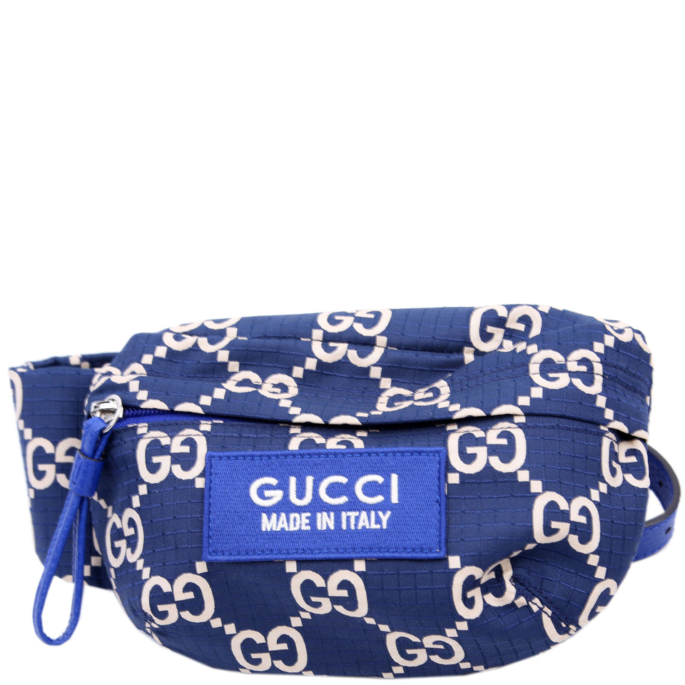Gucci 767934 Ripstop Nylon Belt Blue Bag