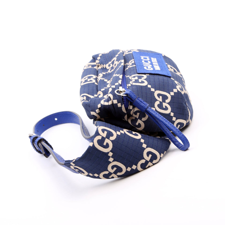 Gucci 767934 Ripstop Nylon Belt Blue Bag