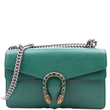 Gucci 400249 Dionysus Leather Shoulder Small Green Bag