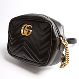 Gucci 448065 Marmont Mini Camera Black Bag