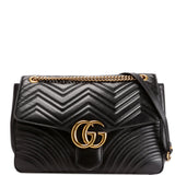 Gucci 498090 Marmont Large Black Bag