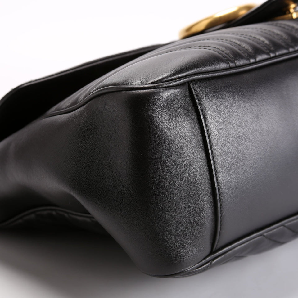 Gucci 498090 Marmont Large Black Bag