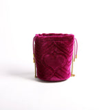 Gucci 575163 Velvet Marmont Mini Bucket Purple Bag