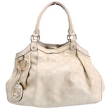 Gucci 211944 Sukey GG Leather Medium Nude Bag