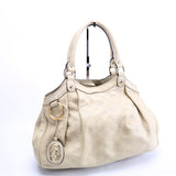 Gucci 211944 Sukey GG Leather Medium Nude Bag