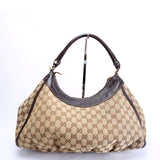 Gucci 189833 GG Canvas D Ring Hobo Bag