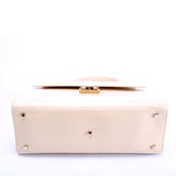 Gucci 001-0857 Leather Lady Lock Top Handle Vintage Beige Bag
