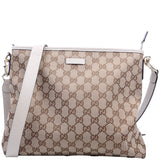 Gucci 388924 GG Canvas Crossbody White Bag