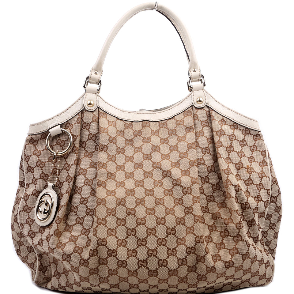 Gucci 211943 Sukey GG Canvas Large Bag