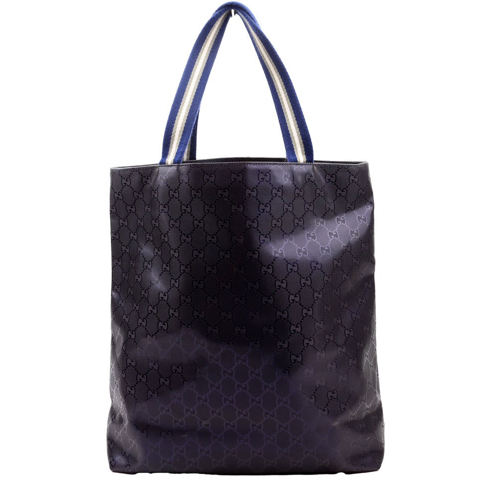 Gucci 337906 GG Imprime Tote Blue Bag