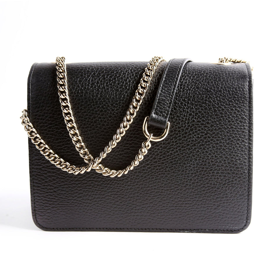 Gucci 510304 Interlocking Small Xbody Black/Gold Bag