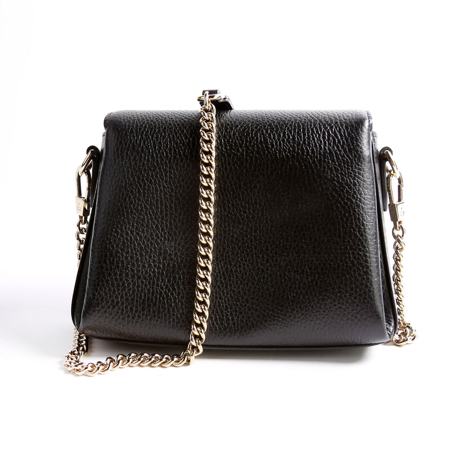 Gucci 607720 Interlocking Small Xbody Black/Gold Bag