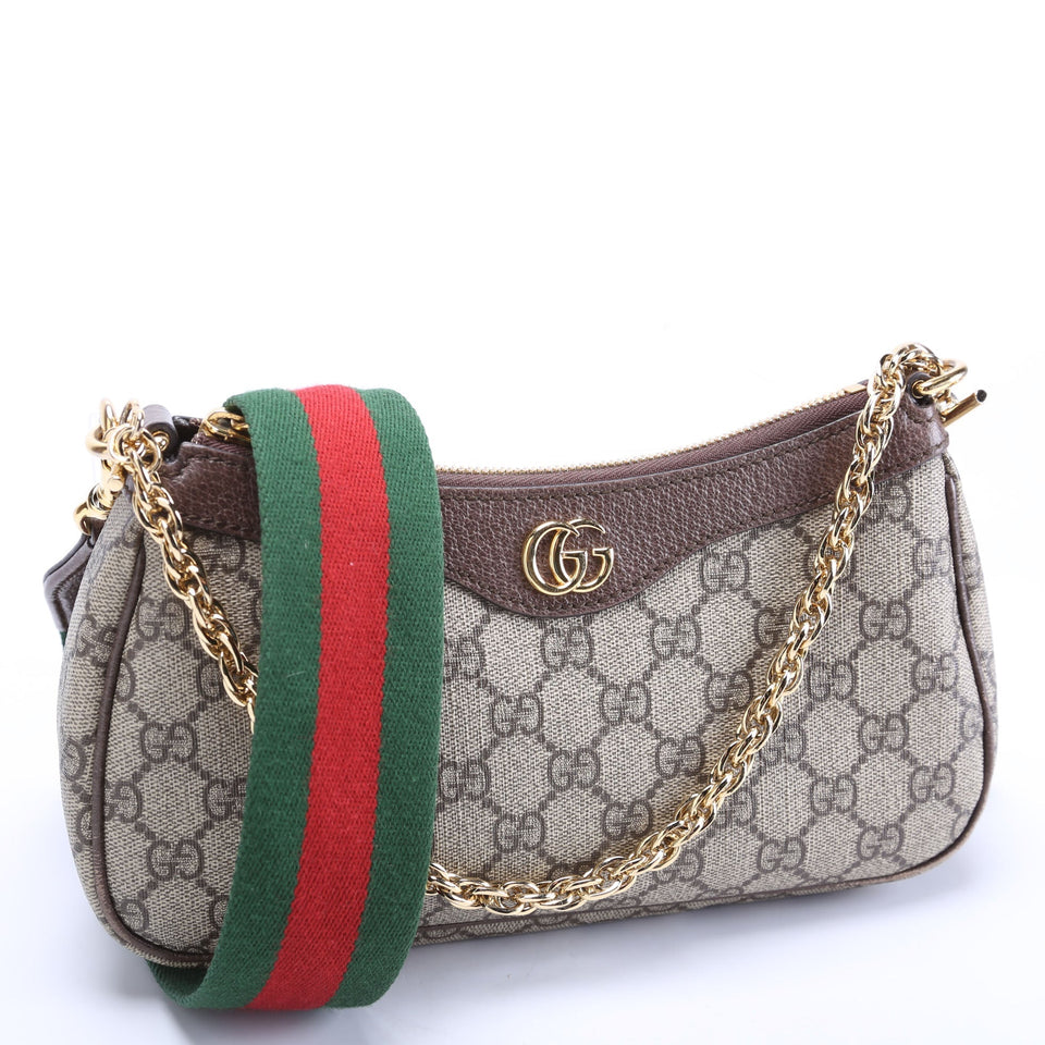 Gucci 735132 GG Supreme Small HandBrown Bag
