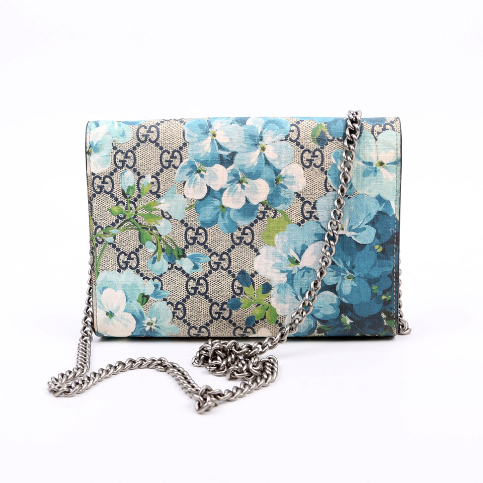 Gucci 401231 Dionysus GG Blooms Mini Wallet Blue Bag