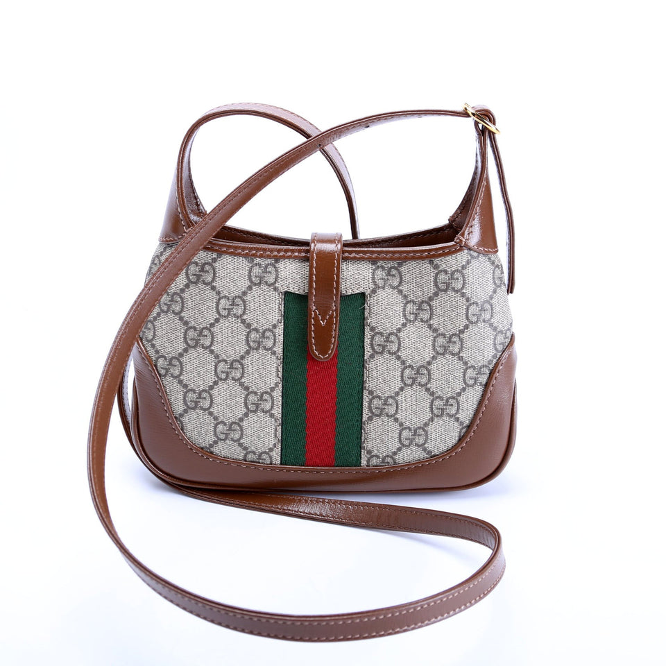 Gucci 637092 Jackie 1961 Mini Hobo Brown Bag
