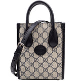 Gucci 671623 Mini Tote Interlocking G Navy/Beige Bag
