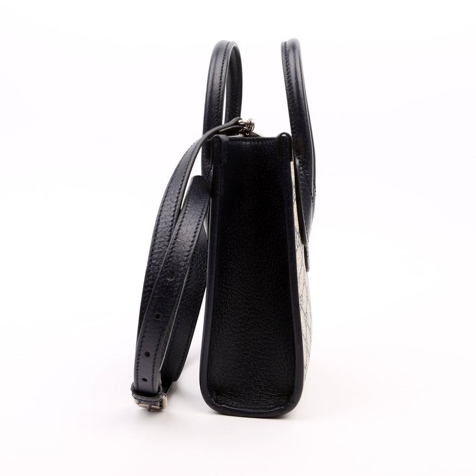 Gucci 671623 Mini Tote Interlocking G Navy/Beige Bag