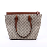 Gucci 415721 GG Supreme Tote Brown/Beige Bag