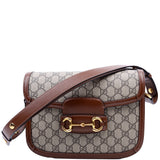 Gucci 602204 Horsebit Shoulder Brown Bag