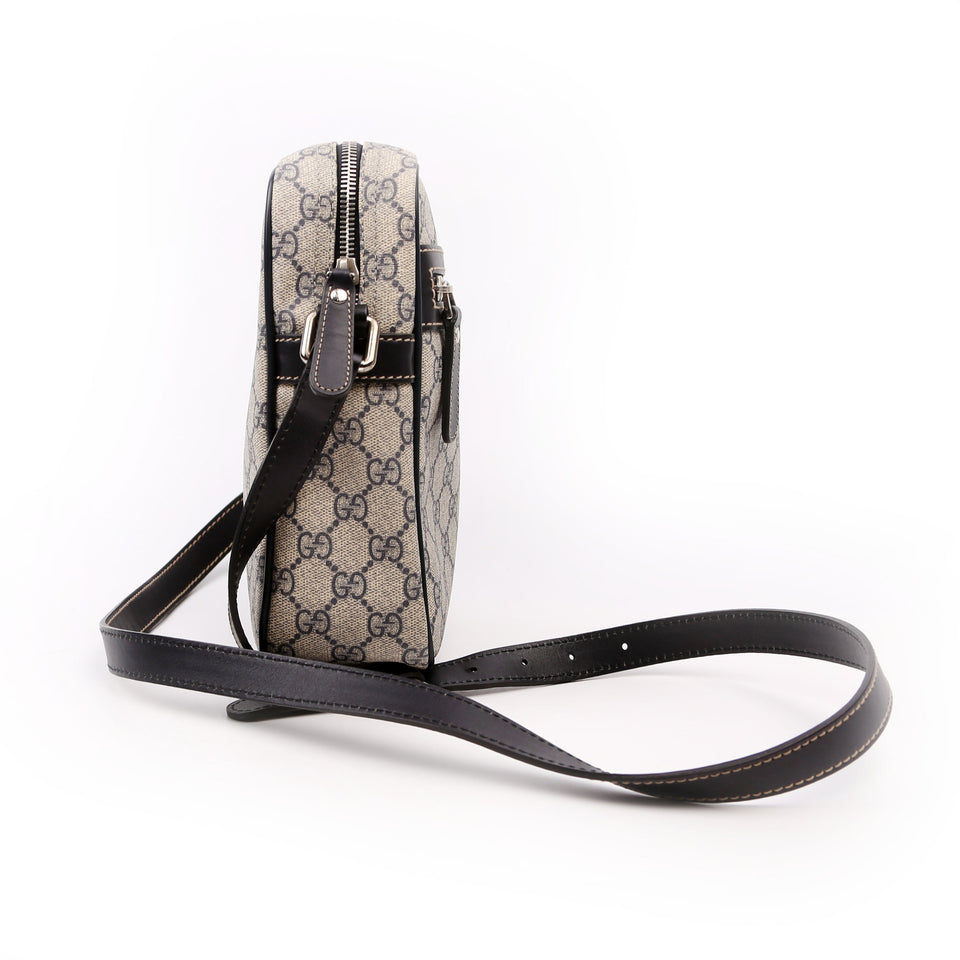 Gucci 233268 GG Supreme Shoulder Beige/Black Bag