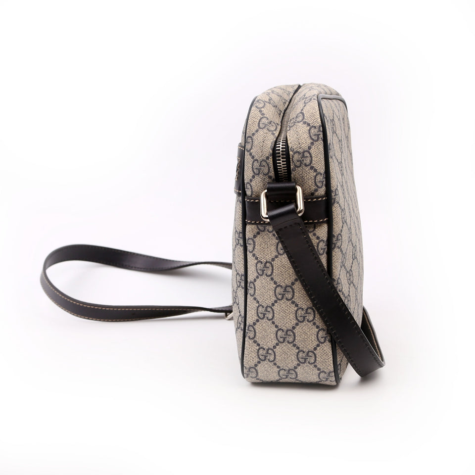 Gucci 233268 GG Supreme Shoulder Beige/Black Bag