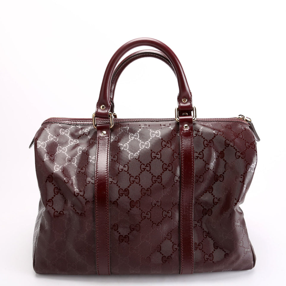 Gucci 193603 GG Imprime Joy Boston Burgundy Bag