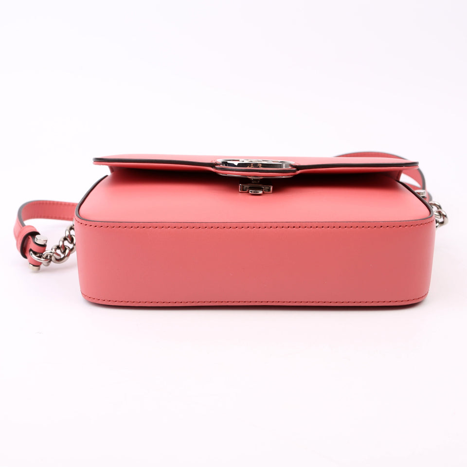 Gucci 739722 GG Petite Mini Shoulder Calfskin Leather Pink Bag