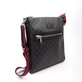 Gucci 474137 GG Supreme Messenger Black Bag