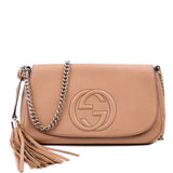 Gucci 336752 Soho Chain Crossbody Medium Tan Bag