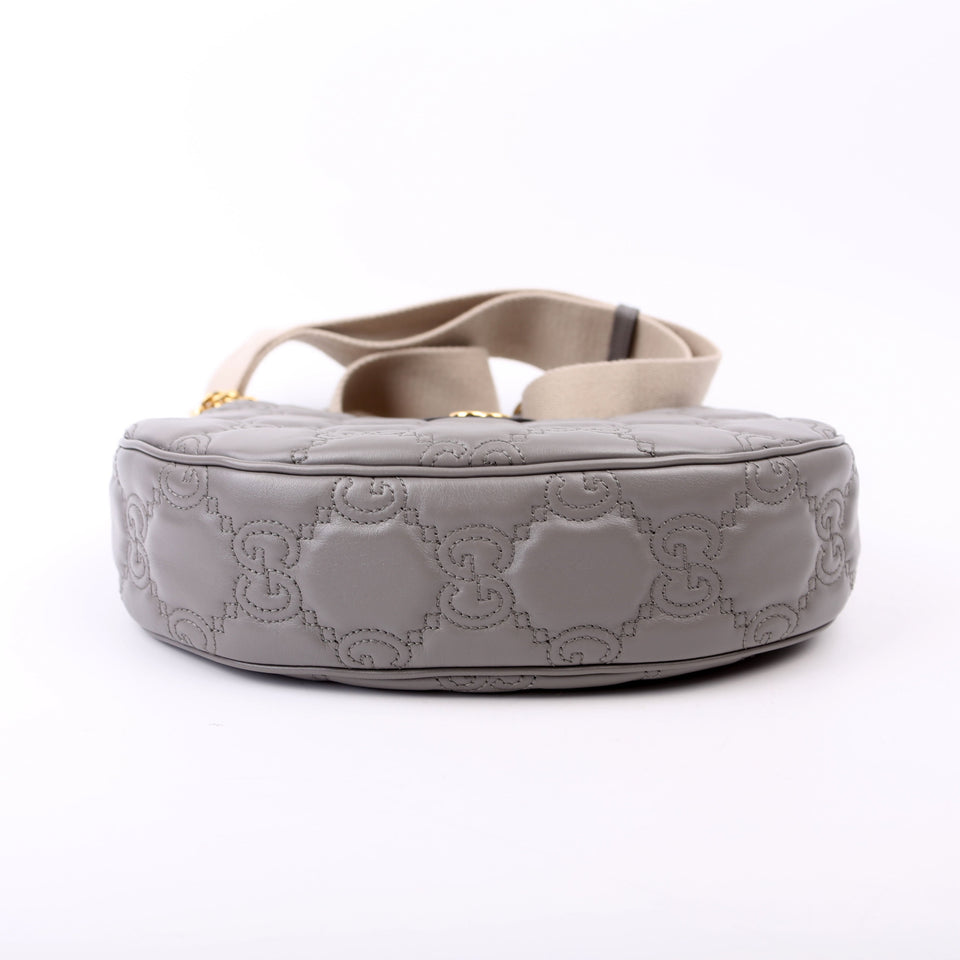 Gucci 739709 Matelasse Small Grey Bag