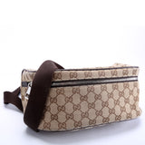 Gucci 630915 GG Canvas Waist Pouch Brown Bag