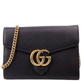 Gucci 401232 Marmont Chain Wallet Black Bag