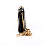 Gucci 401232 Marmont Chain Wallet Black Bag